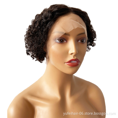 Factory Wholesale Color Bob Wigs Human Hair, Brazilian Bob Lace Wig, Curly Short Bob Wigs 100% Human Hair